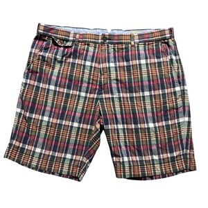 VTG Polo Ralph Lauren Shorts Mens 38 Multicolor India Madras Plaid Preppy Cotton